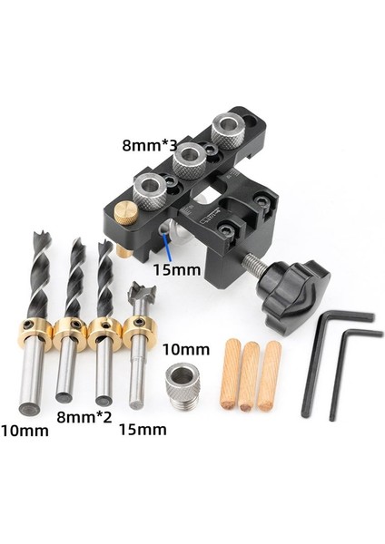 Ganwei Ayarlanabilir Doweling Jig Ahşap Cep 3 1 Delikte Jigbushes Sondaj Kılavuzu Kılavuzu Bulucu Yumruk Araçları Dowel Jig Set (Yurt Dışından) fiyatları