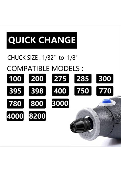 12 Pcs Matkap Chuck Set Set Pirinç Matkap Tohumu Kiti Anahtarsız Chuck 1/32 Inç Ila 1/8in Yedek 4485 4486 Değişiklik Somunu (Yurt Dışından) fırsatları