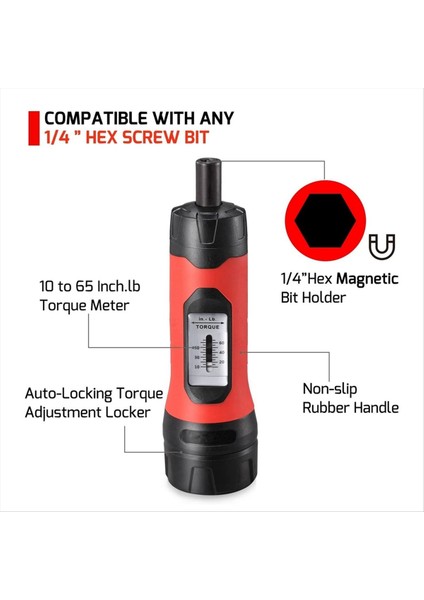 Önceden Ayarlanabilir 10-65IN Lb Manuel Tork Torda Tutma Penceresi Tork Bisikleti Bisiklet Onarımı Aracı (Yurt Dışından) fiyatları