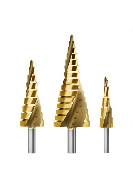 Adım Matkap Bit Seti 3pcs Titanyum Adım Matkap Bitleri Metrik 4mm Ila 32MM Matkap Koni Bitleri Metal Ahşap Pvc C (Yurt Dışından)