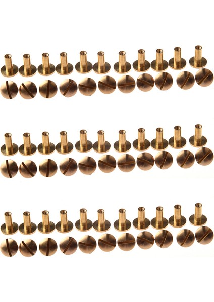 20X Arc Katı Pirinç Düğmesi Saplama Vida Tırnak Vidası Sırt Deri Perçin Kemeri 10MM (Yurt Dışından)