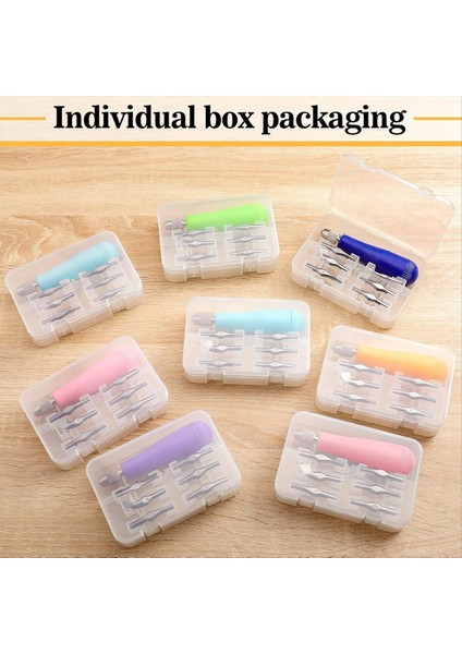 6 Pack Craft Linoleum Kesici Kiti Oyma Araçları Çiftlik Linocut Araçları Blok Baskı Için Blok Kesiciler Çeşitli Renk (Yurt Dışından) modelleri