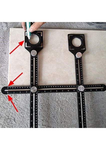 Çift Başlı Karo Açma Bulucu Çok Fonksiyonlu Fayans Tanrı Karo Açma Konumlandırıcısı (Yurt Dışından) fırsatları