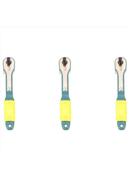 3x Mini 1/4 Kafa Tornavida Kutbu 6 35MM Iç Altıgen Cırcır Soket Anahtarı ile Çift Baş Ev Alet Aksesuar (Yurt Dışından)