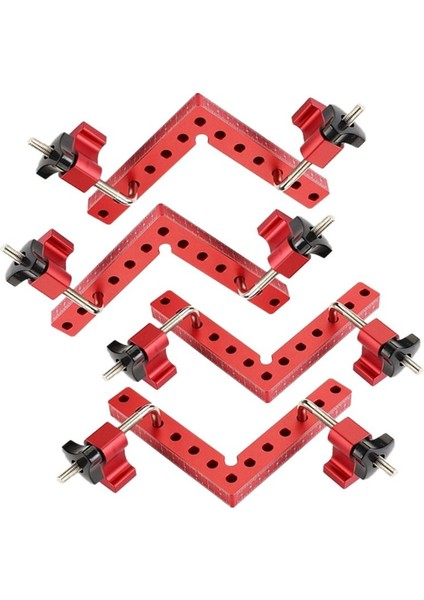 4 Paket 90 Derece Konumlandırma Kareler Sağ Açılı Kelepleme 5 5x5 5inch Ahşap Işleme Carpenter L Tipi Köşe Kelepleme Aracı (Yurt Dışından)