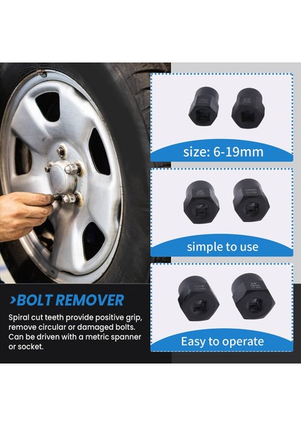 13 Parçalı Darbe Cıvatası Somun Sökücü Seti Somun Çıkarıcı Soketi Cıvata Sökücü Alet Seti (Yurt Dışından) indirimleri