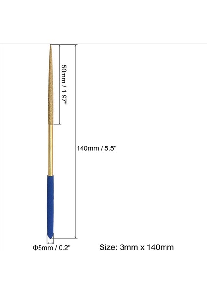 Elmas Iğne Dosya Seti 3mm x 140MM Yuvarlak Dosyalar Metal Ahşap Taş Cam Için Titanyum Kaplamalı Araçlar 20 Pcs (Yurt Dışından) fiyatları