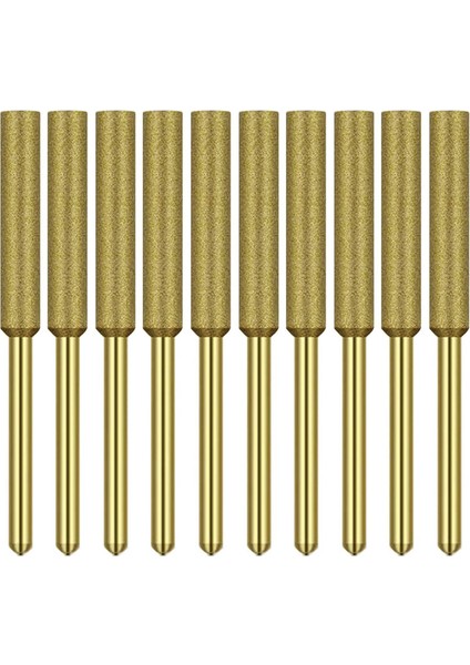 10 Adet Elektrikli Testere Bileme Taş Taşlama Taş Dosya Titanyum Kaplama Elmas Keskinleştirme Jantlar (4 0mm) (Yurt Dışından)