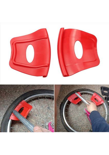 Tekerlek Kısır Kalkan Rimshield Kalkanı Koruyucu Aracı Motosiklet Bisikleti Için Atv Quad Lastik Lastik Kurulumu 4pcs Kırmızı (Yurt Dışından) fiyatları