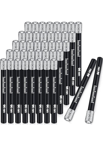 40 Pc 1/4 Kuru Elmas Matkap Bitleri Set Elmas Deliği Soyun Tester Kiti Elmas Çekirdek Matkap Bitleri Seramik Sert Malzemeler 6mm Yuvarlak (Yurt Dışından)