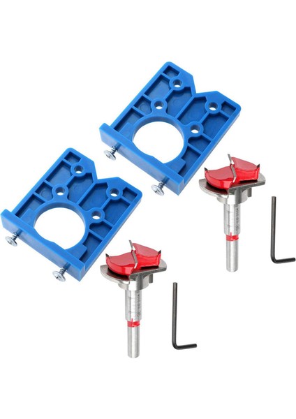 2x Gizli Menteşe Jig Forstner Bit SETS-35MM Menteşe Deliği Kabine Menteşeleri ve Montaj Plakaları Için (Yurt Dışından)