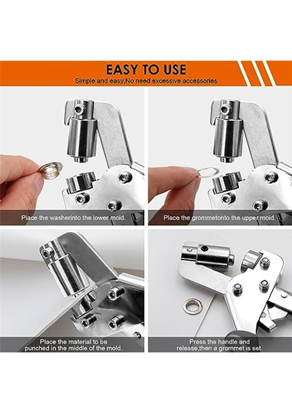 Grommet Tool Kit Ağır Deli Delin Pul Pensesi Aracı 500 Grommets Şezlon (Yurt Dışından) fiyatları