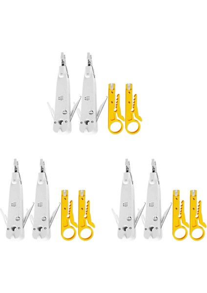 6x Yumruk Aracı Idc RJ45 RJ11 CAT5E Cat6 Ağ Telekom Telekom Telekom Kablo Soketi Etki Terminal Ekleme Araçları (Yurt Dışından)