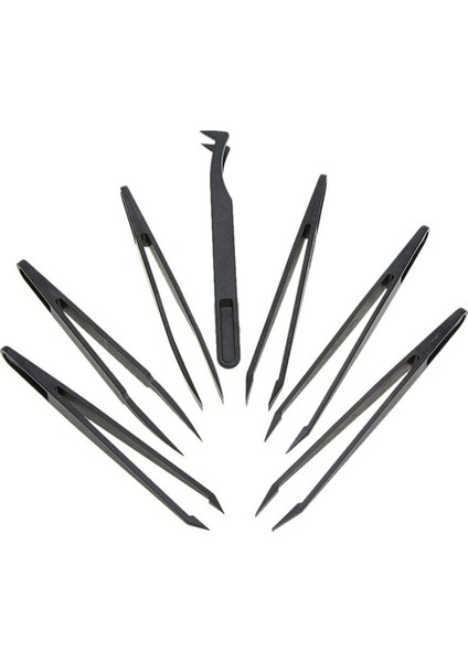 7pcs Siyah Plastik Antistatik Düz Dipli Üst Uç Cımbız El Aletleri Seti (Yurt Dışından) fiyatları