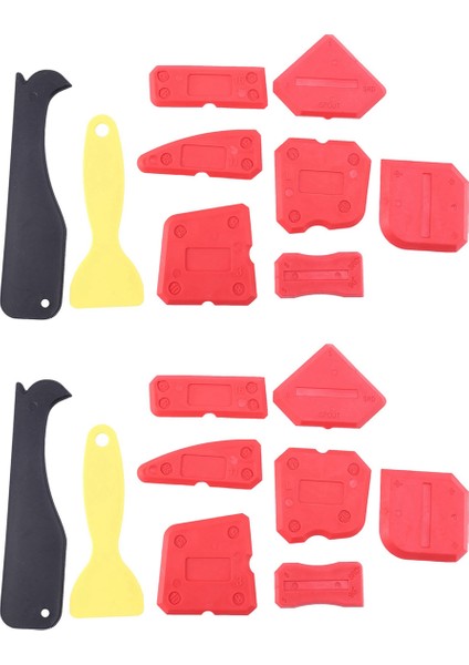 18 Adet Silikon Sızdırmazlık Maddesi Kaplama Aletleri Mutfak Için Kalafat Alet Kitini Düzleştirme Banyo Zemin Sızdırmazlığı Kırmızı (Yurt Dışından)