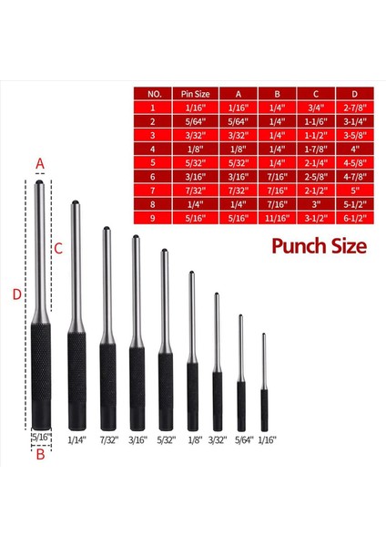 2 Set Rulo Pimi Depolama Çantası ile Set Smithing Punch Onarım Aletlerini Çıkarma Tezgah Pimi Pim Pimleri ve Çekiçle (Yurt Dışından) fırsatları