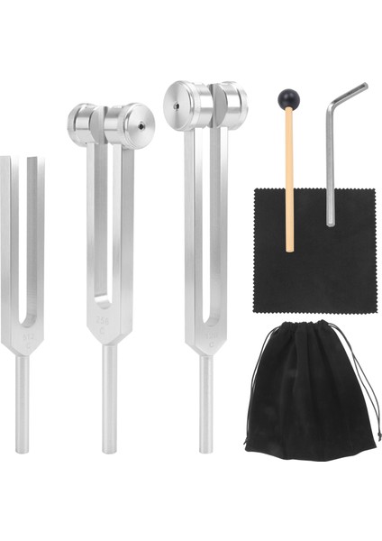 Tuning Forks SET-128 Hz 256 Hz 512 Hz Tuning Çatalları Iyileşme Çakra Ses Terapisi Beden Zihin ve Ruh Için Mükemmel (Yurt Dışından)