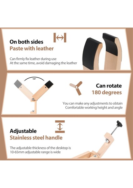 Deri Dikiş Midilli Katı Masa Masaüstü At Kelepçesi Çok Yönlü Dikişli Deri Ahşap Klip (Yurt Dışından) fiyatları