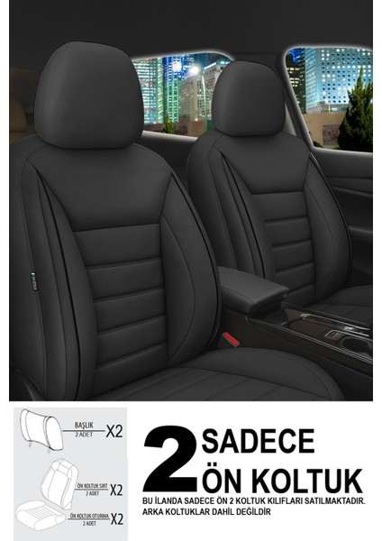 Jet Deri Ön 2 Koltuk Oto Koltuk Kılıfı (Doblo Van-Panelvan 1+1-Fiorino-Combo)