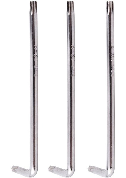 3x Uzun Kol Kurcalama Geçirmez Torx Yıldız Anahtar Anahtarı Gümüş T25 100MM (Yurt Dışından)