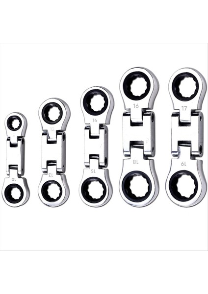 5 Parçalı Esnek Başlık Güdük Cırcırlama Kombinasyonu Anahtarı Seti Mini Anahtar Seti Çift Kutu Ucu Esnek Baş Mini Anahtar Seti (Yurt Dışından)