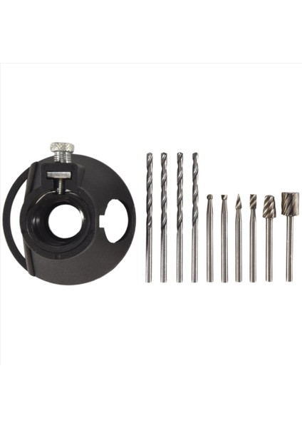 11 Pcs Çok Amaçlı Kesme Kılavuzu Kiti Shank Hss Yönlendirici Bitleri ve 4 Pcs Döner Aletler Için Twist Matkap Bit (Yurt Dışından)