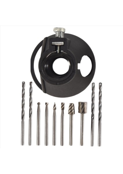 11 Pcs Çok Amaçlı Kesme Kılavuzu Kiti Shank Hss Yönlendirici Bitleri ve 4 Pcs Döner Aletler Için Twist Matkap Bit (Yurt Dışından) modelleri