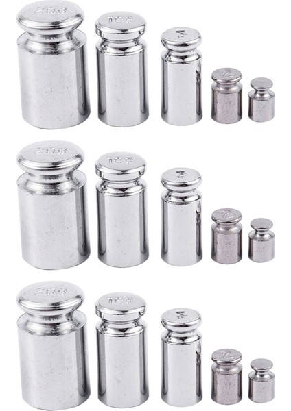 3x Ağırlık 1g 2g 5g 10G 20G Krom Kaplama Kalibrasyonu Gram Ölçekli Ağırlık Seti Dijital Ölçek Dengesi Gümüş Beyaz (Yurt Dışından)