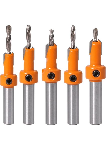 Counterk Matkap Bit 5 Pcs Hızlı Değişiklik 8mm Ayarlanabilir Counterk Matkap Bit Seti 5 Pcs Değiştirilebilir Matkap Bitleri (Yurt Dışından) indirimleri