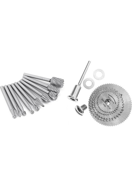 10PCS Hss Tungsten Karbür Döner Kesme Burr Seti 6 Pcs 22-44MM Hss Dairesel Testere Bıçak Kesme Diskleri Seti (Yurt Dışından)