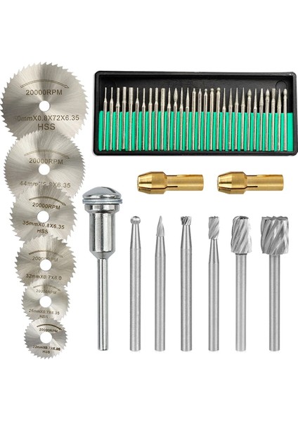 45PCS Gravür Aksesuarları Set Hss Dairesel Testere Bıçağı Dremel Matkap Botu Rotary Aksesuarları Için Yönlendirme Bit (Yurt Dışından)