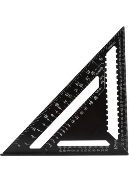 Üçgen Kare 12 Inç Ölçüm Aletleri Alüminyum Ağaç Işleme Aletleri Inç Kare 90 Derece Kalın (Yurt Dışından)