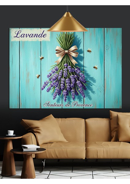 Lavanta Çiçekleri Rustik Ahşap Dekoratif Kanvas - Mdf Ahşap Tablo modelleri