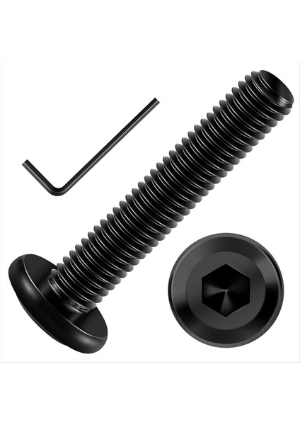 M6 x 35MM 20PCS Düz Kafa Altıgen Soket Kapakları M6 Vida Cıvataları 304 Paslanmaz Çelik Mobilya Cıvataları Tam Iplik Hex Anahtarı (Yurt Dışından)