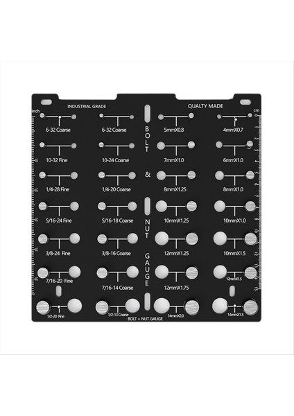 Iplik Dama Cıvata Tanımlayıcı Kartı Cıvata ve Vida Boyutu Iplik Göstergesi Somun ve Cıvata Tanımlayıcı Standardı ve Metrik (Yurt Dışından)