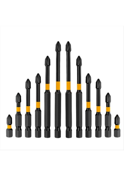 Kaymaz Darbe Parti Güçlü Manyetik Yüksek Tork Sertlik Vidası 25/50/65/70/90MM/150MM Tornavida Bitleri Seti (Yurt Dışından)