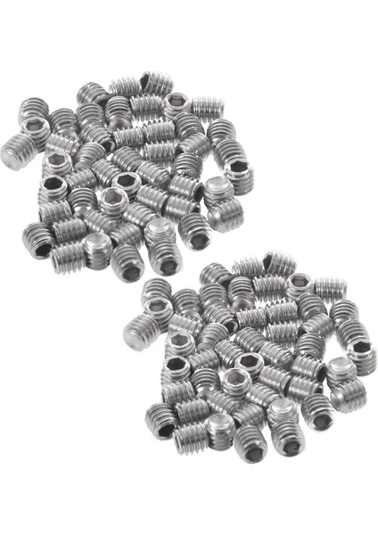100PCS M3X3MM Paslanmaz Çelik Altıgen Soket Set Kapak Noktası Grub Vidaları Gümüş (Yurt Dışından)