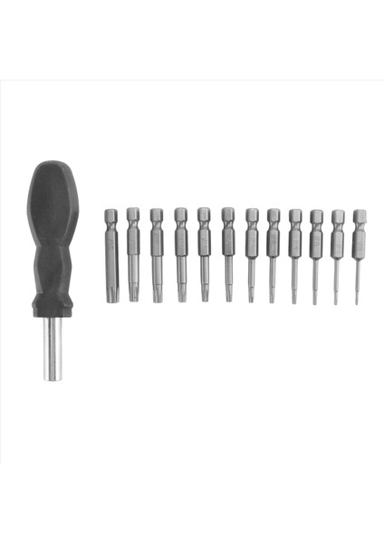 12 Paket Torx Kafa Tornavida Bit Seti 1/4 Inç Hex Shank T5-T40 Yıldız Tornavida Alet Kiti 1 Paket Saplı (Yurt Dışından)