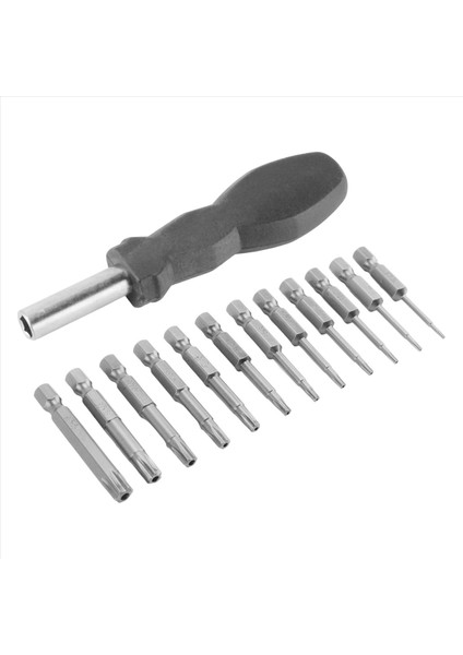 12 Paket Torx Kafa Tornavida Bit Seti 1/4 Inç Hex Shank T5-T40 Yıldız Tornavida Alet Kiti 1 Paket Saplı (Yurt Dışından) fiyatları