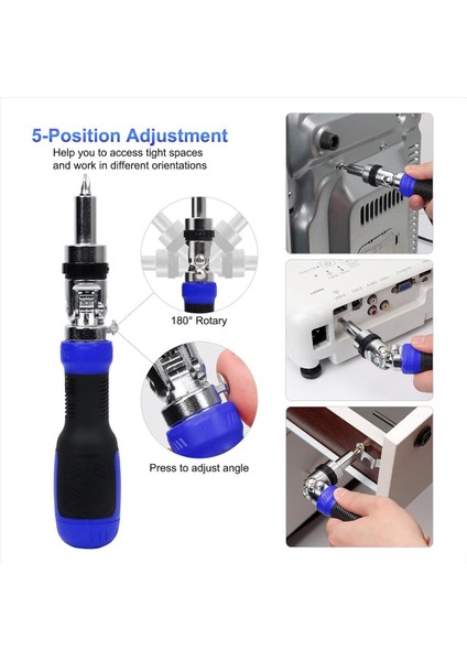 Cırcır Tornavida 13&#39 Ü 1 Arada Çoklu Tornavida Aleti Tek Bir Cırcırlı Tornavida 180 Derece Pivotlama Ayarlanabilir (Yurt Dışından) indirimleri