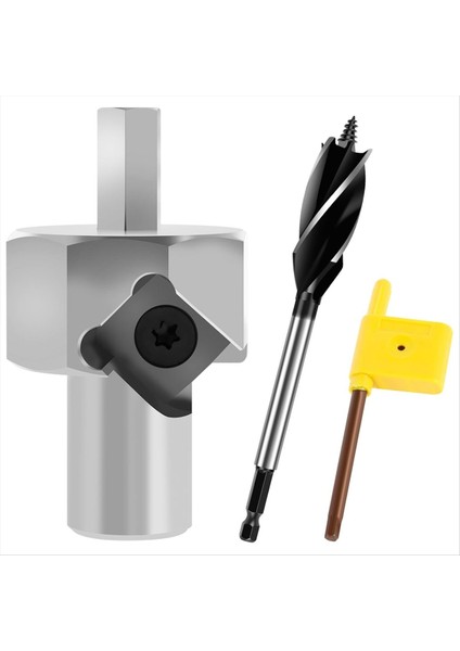 Ahşap Işleme 20MM Tezgah Köpek Deliği Pah Raybi Aracı Standart Elektrikli Matkaplar Için Deburring Matkap Botu (Yurt Dışından)