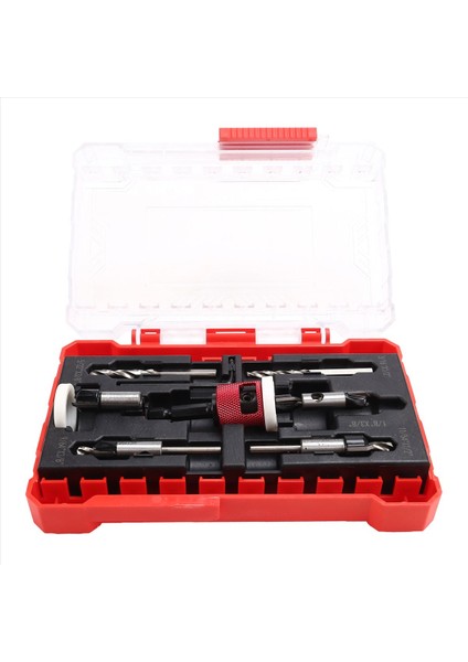 5 Adet Düşük Sürtünme Derinliği Durağı ile 5pcs Counterk Matkap Ucu Seti Hss Konik Bitler 1/8 Inç 9/64 Inç 5/32INCH 11/64INCH (Yurt Dışından)