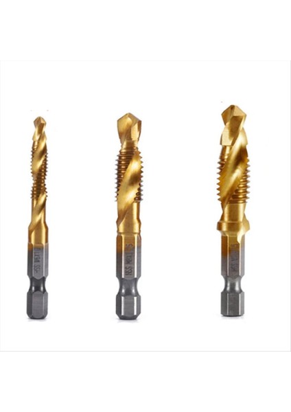 M6+M8+M10 Hex Shank Tıtanıum Kaplama Hss Vıda Işleme Metrik Tap Mağaza Bikleri Vida Makina Bileşimi Daka Açık Pahta Araçı (Yurt Dışından)