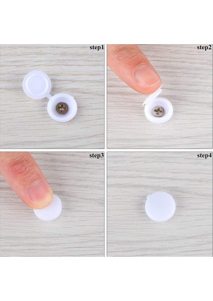 400 Pc Vidalı Kapak Plastik Menteşeli Vida Kafa Kapakları Vida Kapak Kapakları Snap-On Yedek Vidalı Dekoratif Kapaklar (Beyaz) (Yurt Dışından) indirimleri
