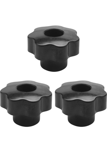 3pcs M10 10MM Dia Iplik Siyah Plastik Yıldız Kafa Kelepçeleme Düğmesi Kavrama (Yurt Dışından)