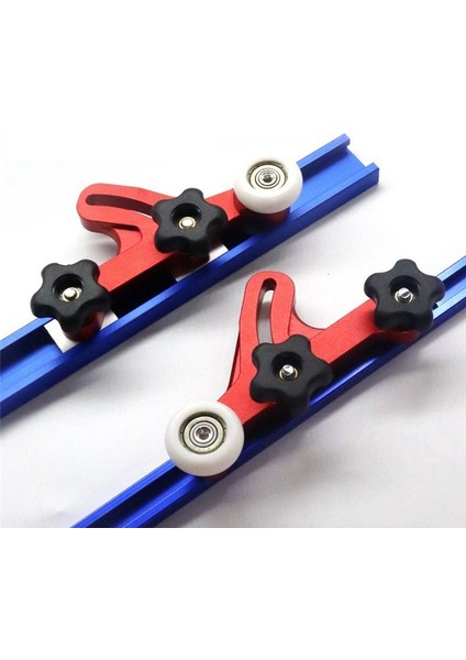 Rulman Silindir Besleyici Yükseltilmiş Alüminyum Alaşım Tüy Loc Board Tablo Testere Besleme Güvenliği Itici Yardımcı Aracı (Yurt Dışından) fırsatları