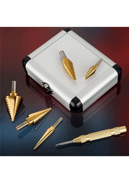 6 Adet Adım Matkap Bit Seti Titanyum Hss Unibit Matkap Bitleri 1/8 Inçten 1-3/8 Inç Artışla Bitler ve Merkez Punch (Yurt Dışından) fiyatları