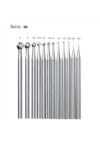 24PCS Yuvarlak Şekli Top Burr Seti - 3/32 Inç Şey Takı Yapımı Körükler Yuvarlak Top Şekli Gravür Bitleri (Yurt Dışından) modelleri