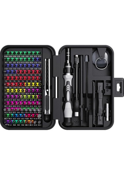 Renk Kodlu Tanımlamalı Hassas Tornavida Seti 1 Mini Manyetik Onarım Alet Kitlerinde 132 Saklama Kutusu (Yurt Dışından)