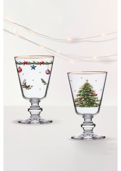 Pine Glow 4'lü Ayaklı Bardak Seti 280 cc